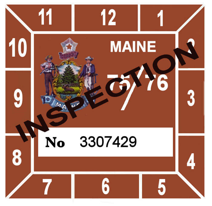 Modal Additional Images for 1975-76 Maine Inspection Sticker